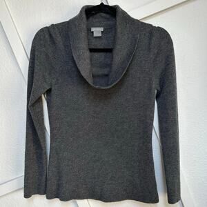 Ann Taylor Extra Fine Merino Wool Cowl Neck Sweater Quite Luxury Fabrics Sz: SP